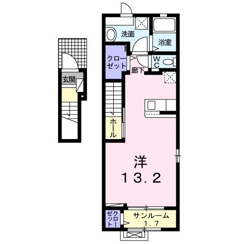 クリスタルコートＪ２の間取り