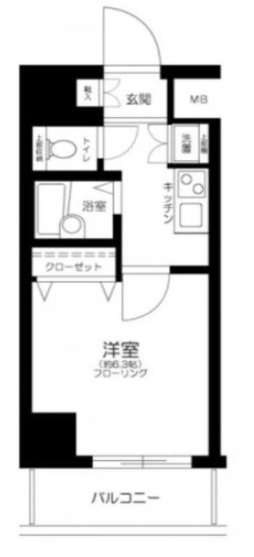 品川区西五反田のマンションの間取り