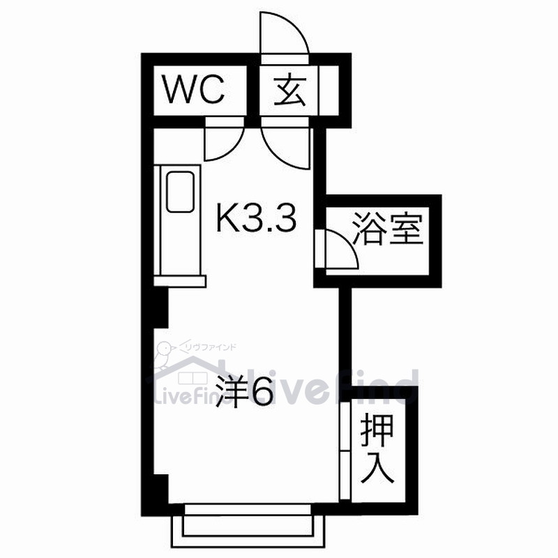 札幌市白石区菊水四条のマンションの間取り