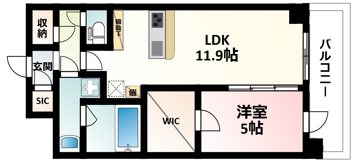 リッツ新大阪プレミアムの間取り