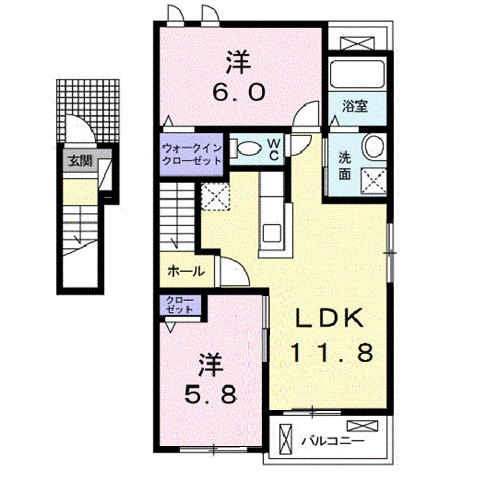 アトラスメゾンＡの間取り