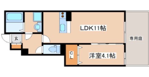 姫路市四郷町本郷のアパートの間取り