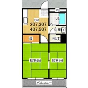 八尾市山城町のマンションの間取り