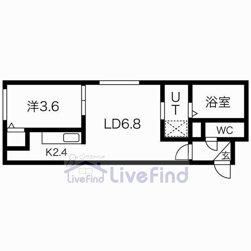 札幌市白石区菊水五条のマンションの間取り