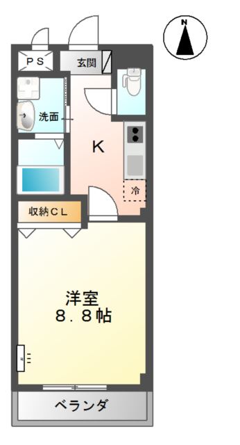 【Ｌｙｒｉｃ　ａｐａｒｔｍｅｎｔの間取り】