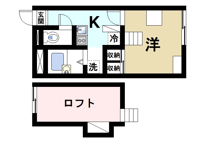 大和郡山市池沢町のアパートの間取り