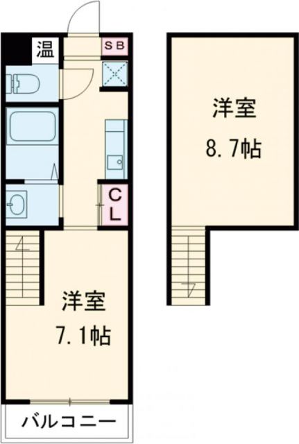 堺市堺区南瓦町のマンションの間取り