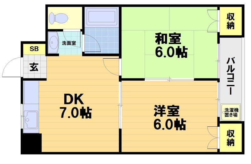 ハムロハイツ杉田B棟の間取り