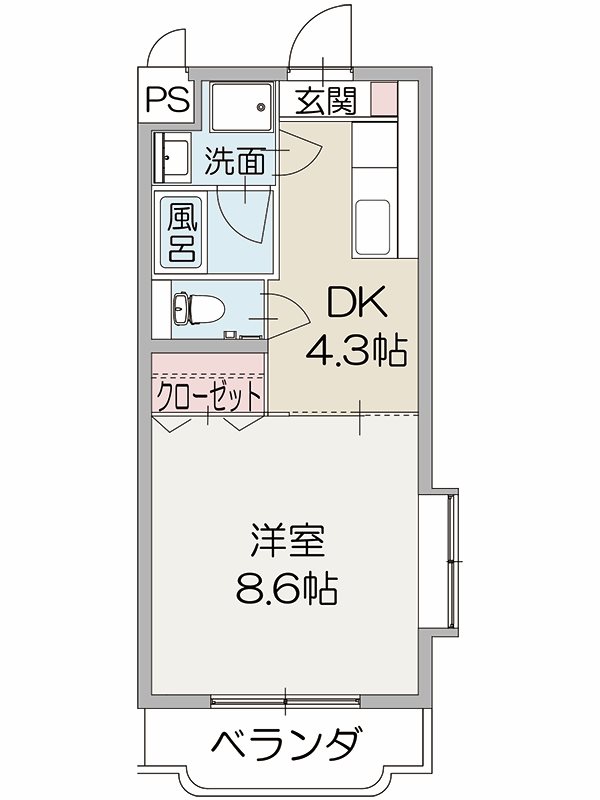 富士市蓼原のマンションの間取り