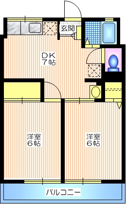 シティハイム　フジの間取り