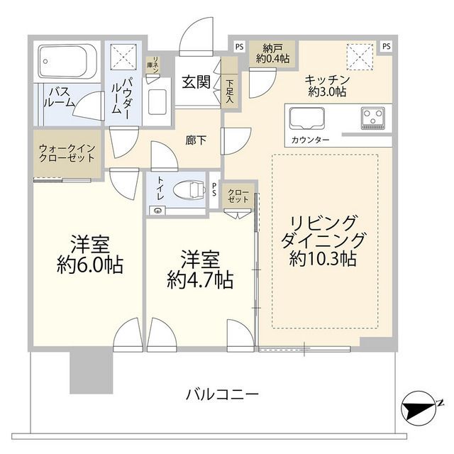 シティタワーズ東京ベイウェストタワーの間取り