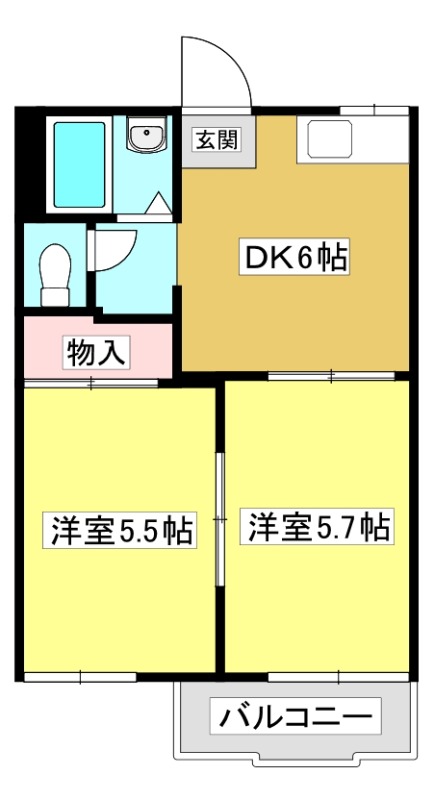 額田郡幸田町大字菱池のアパートの間取り