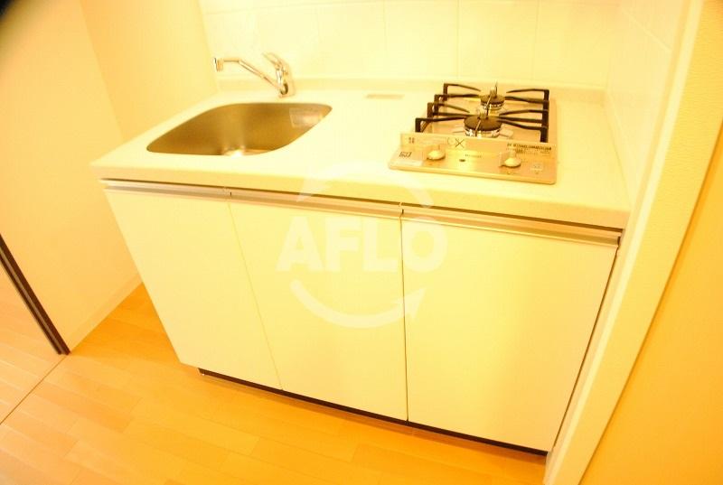 キッチン　エスリード阿波座サウスプレイス　2口ガスシステムキッチン