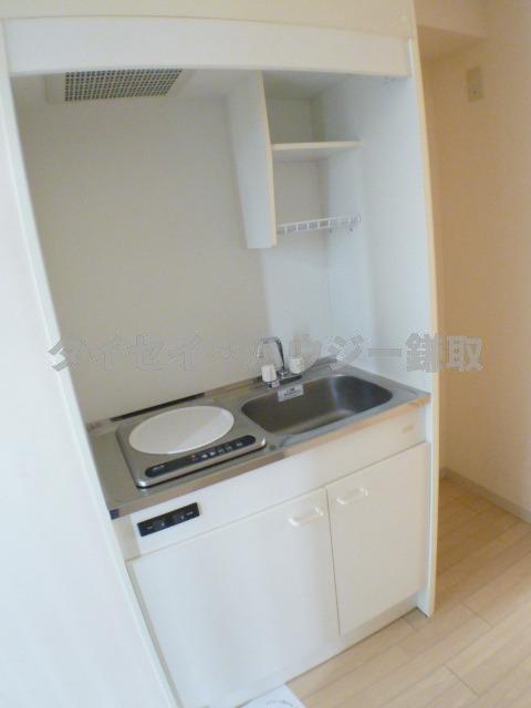 キッチン　１口IHコンロ付きのキッチンです