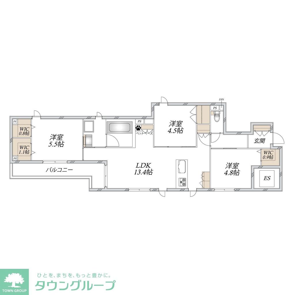 東急田園都市線 二子新地駅 徒歩6分 3階建 新築の間取り写真