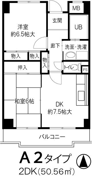 加島フラットの間取り写真