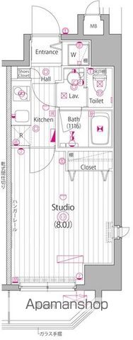 ＪＲ中央線 水道橋駅 徒歩5分 13階建 築13年の間取り写真