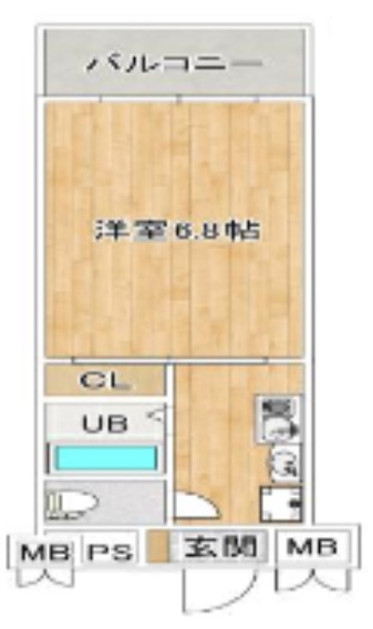 近鉄南大阪線 針中野駅 徒歩6分 7階建 築9年の間取り写真