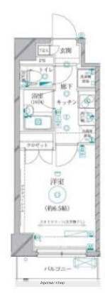 東急池上線 蓮沼駅 徒歩4分 10階建 築15年の間取り写真