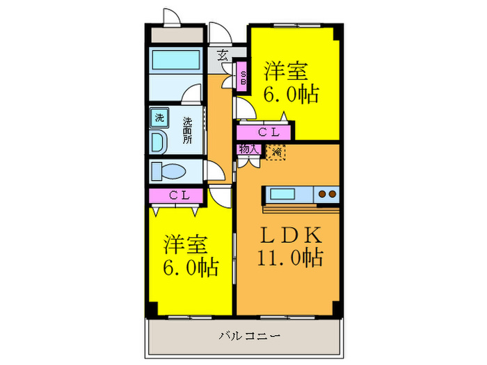 ピュアステ-ジMIWAの間取り写真