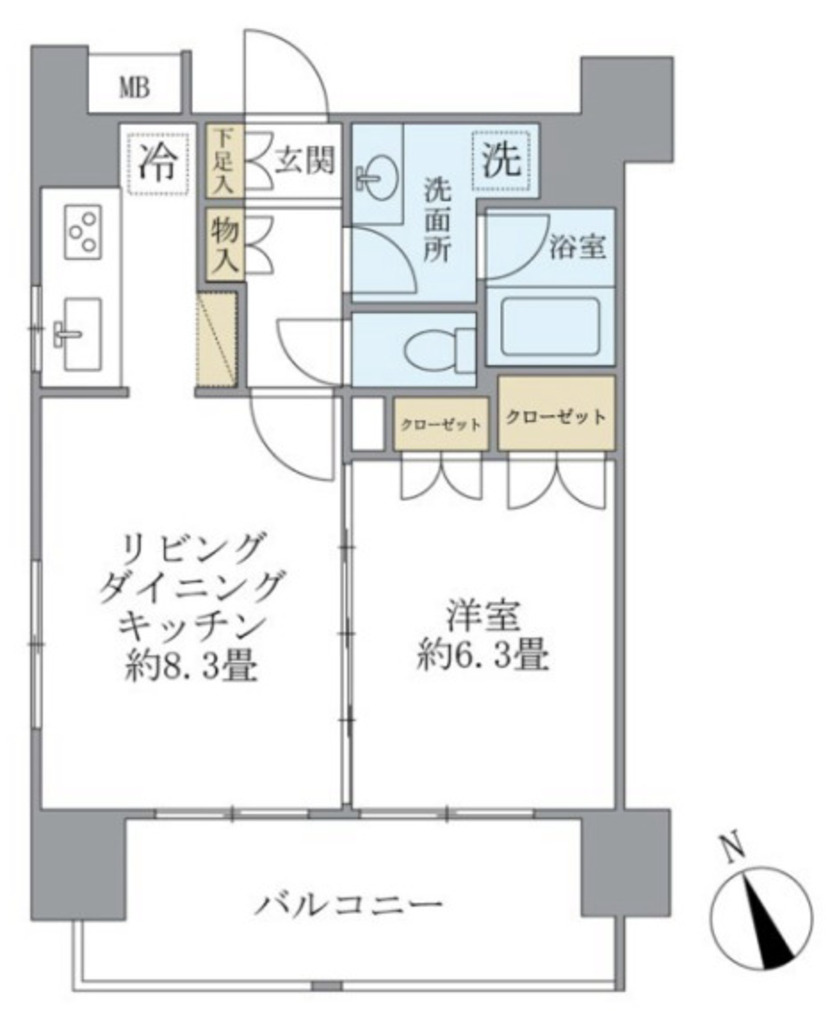 エコロジー白山レジデンスの間取り写真