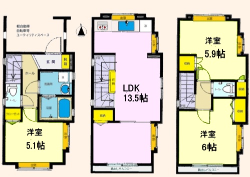 品川区大崎1丁目住宅の間取り写真
