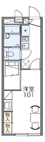 四日市市日永西のアパートの間取り