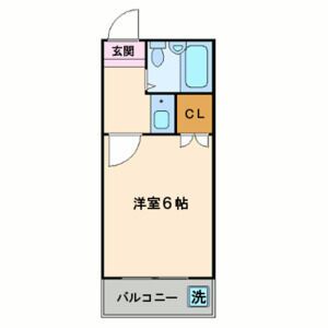 四日市市九の城町のアパートの間取り