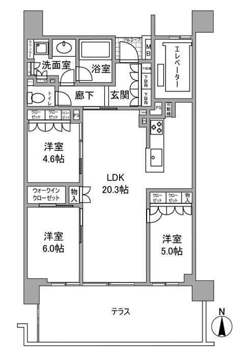 プラウド西宮北口の間取り