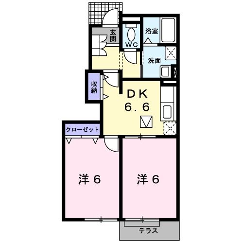 伊勢市御薗町上條のアパートの間取り