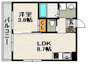 エンベロップ宝塚の間取り