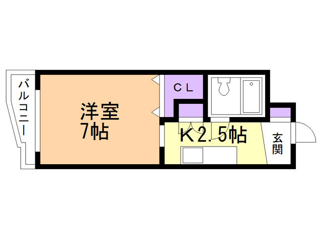 【メゾンクレスト北大前の間取り】