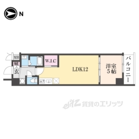 【京都市南区八条源町のマンションの間取り】