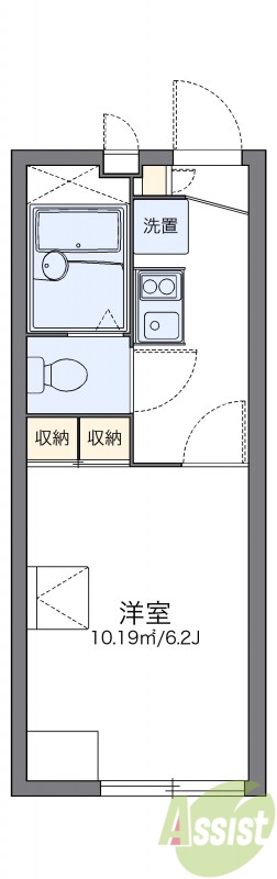 レオパレスアシスト０６の間取り