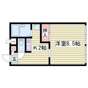 加古川市平岡町一色のアパートの間取り