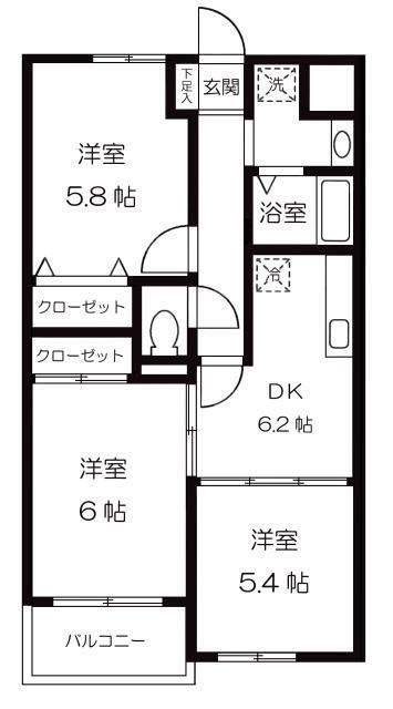 クラルテ立川の間取り