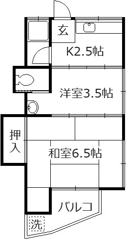 東京都板橋区赤塚１（アパート）の賃貸物件の間取り
