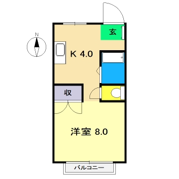 白竜マンションの間取り