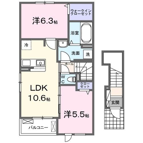 レッド　ウイングの間取り