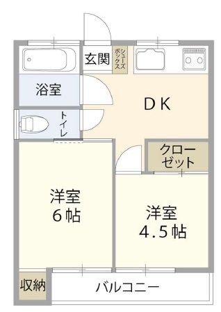 【立川市幸町のアパートの間取り】