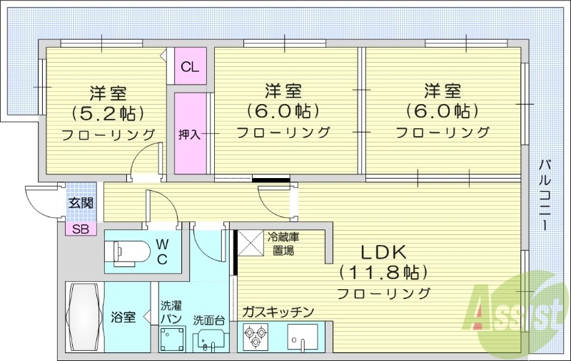 【ガーデンプラザ泉中央の間取り】