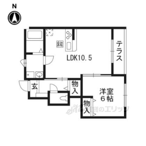 久世郡久御山町佐山のアパートの間取り