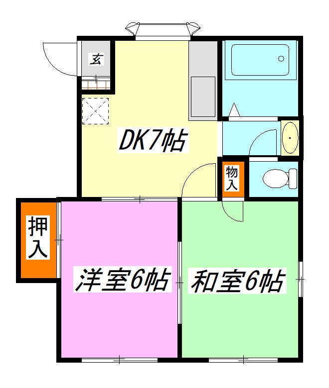 サニーハイツ関谷Aの間取り