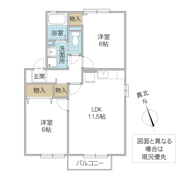 グレイススクエア Aの間取り