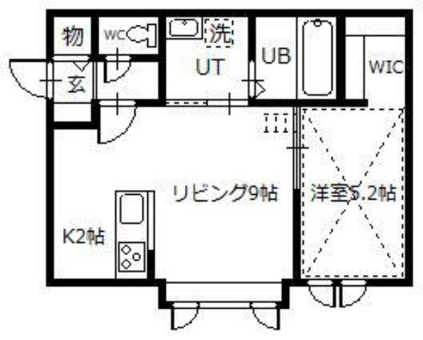 【ヴェルヒュッテふらの栄町の間取り】