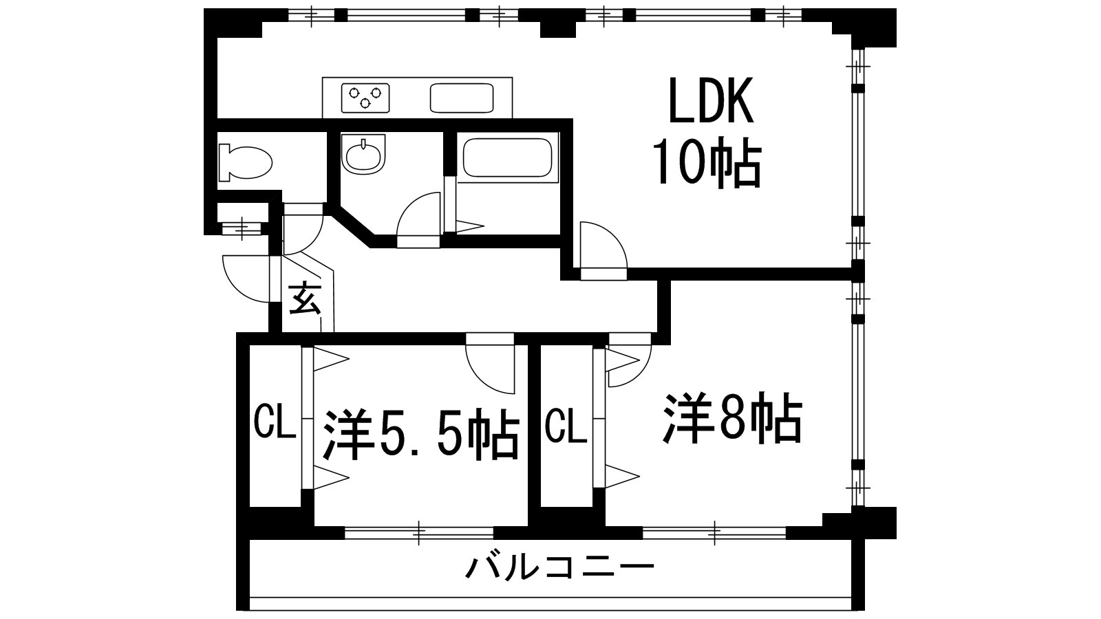 川西市東畦野のマンションの間取り