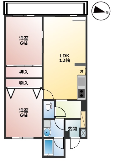 コーポモビリエ１号館の間取り