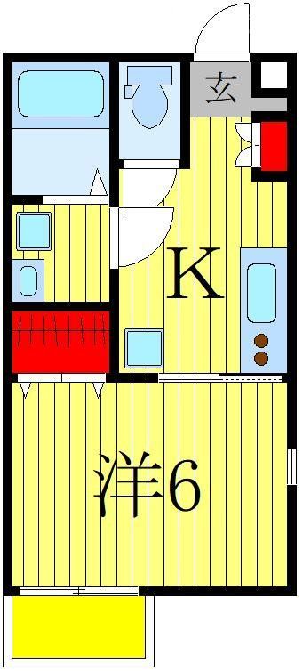 柏市名戸ケ谷のアパートの間取り