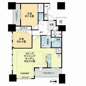 名古屋市熱田区六野のマンションの間取り