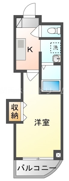 守口市西郷通のマンションの間取り